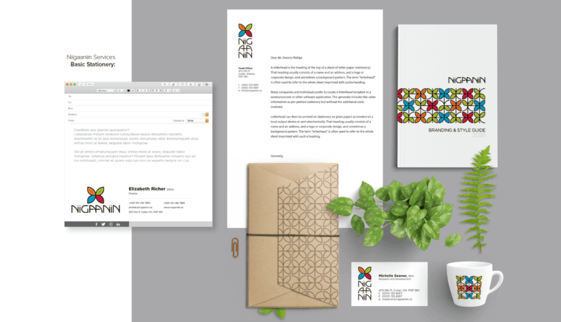Niigaaniin brand stationery set