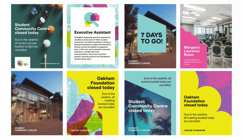 Oakham Foundation Social Media template examples