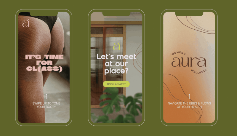 Aura Women's Wellness mobile graphics