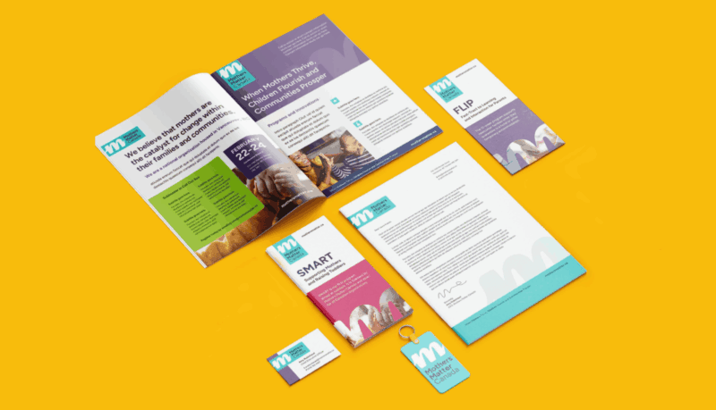 Mothers Matter Canada stationary set mockup