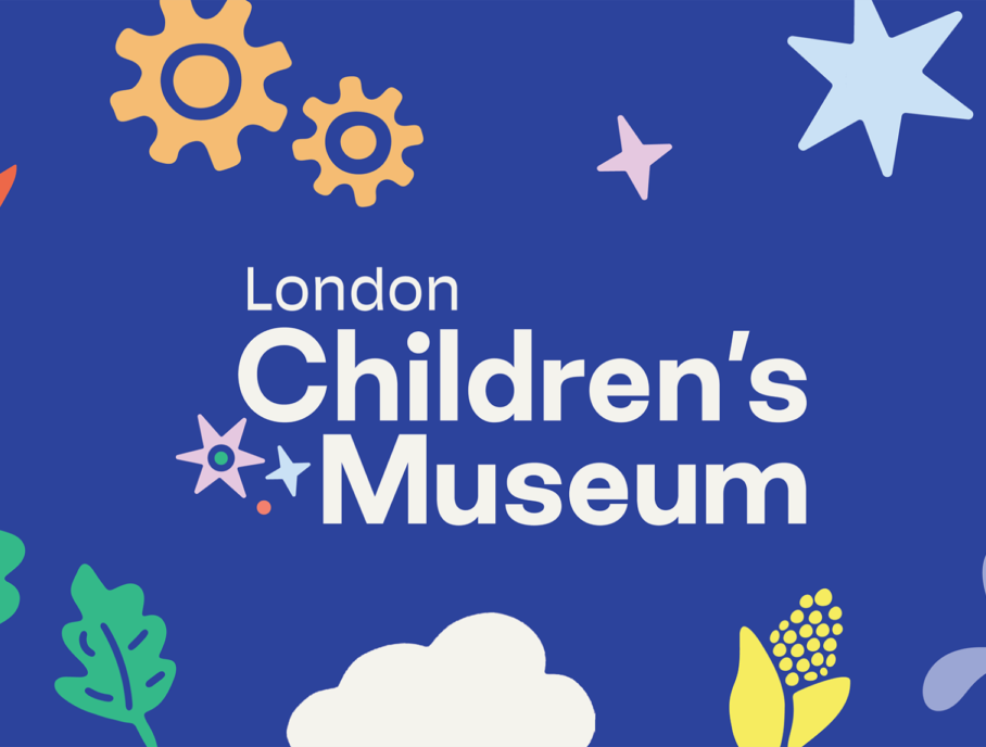 London Children's Museum logo with brand illustrations