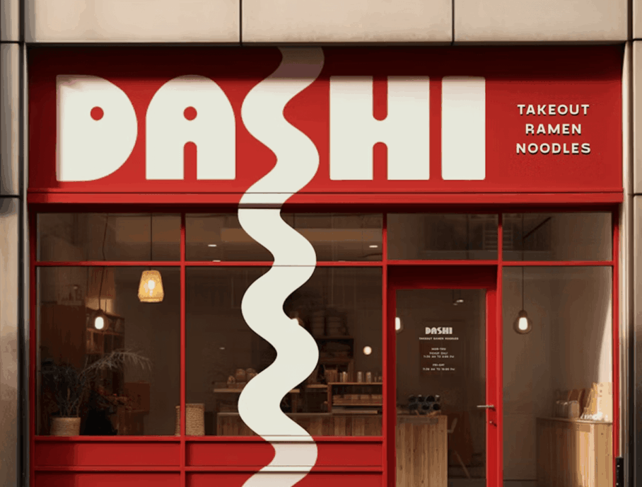 Dashi Ramen storefront mockup