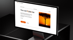 Desktop computer mockup of The Art of Visual Data website