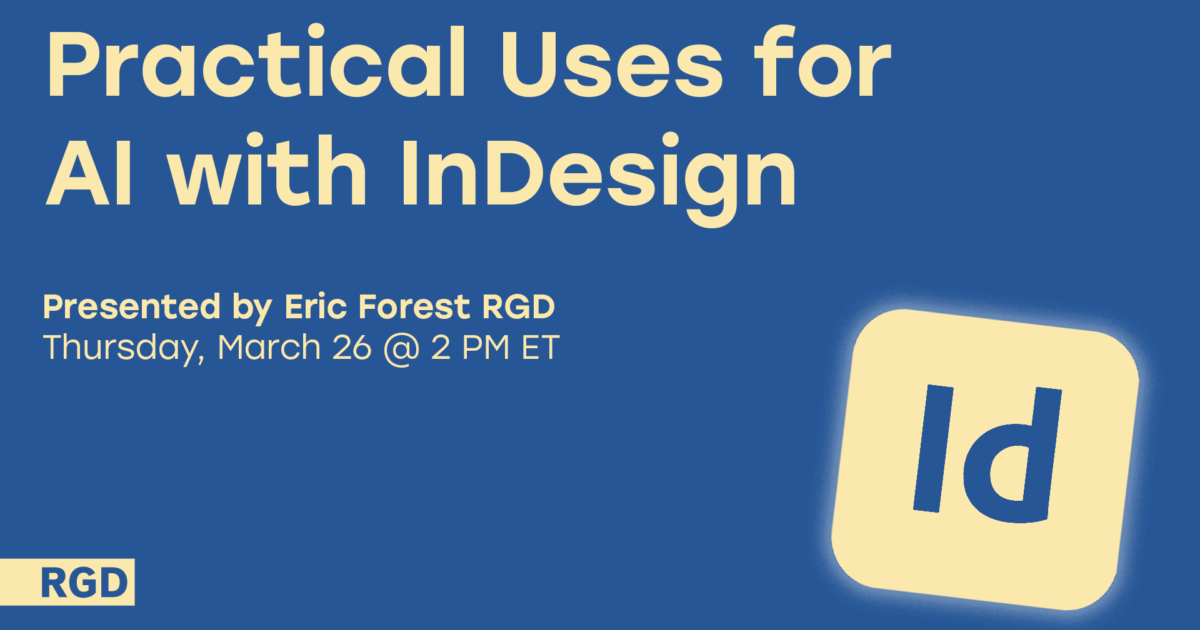 RGD | Practical Uses for AI with InDesign